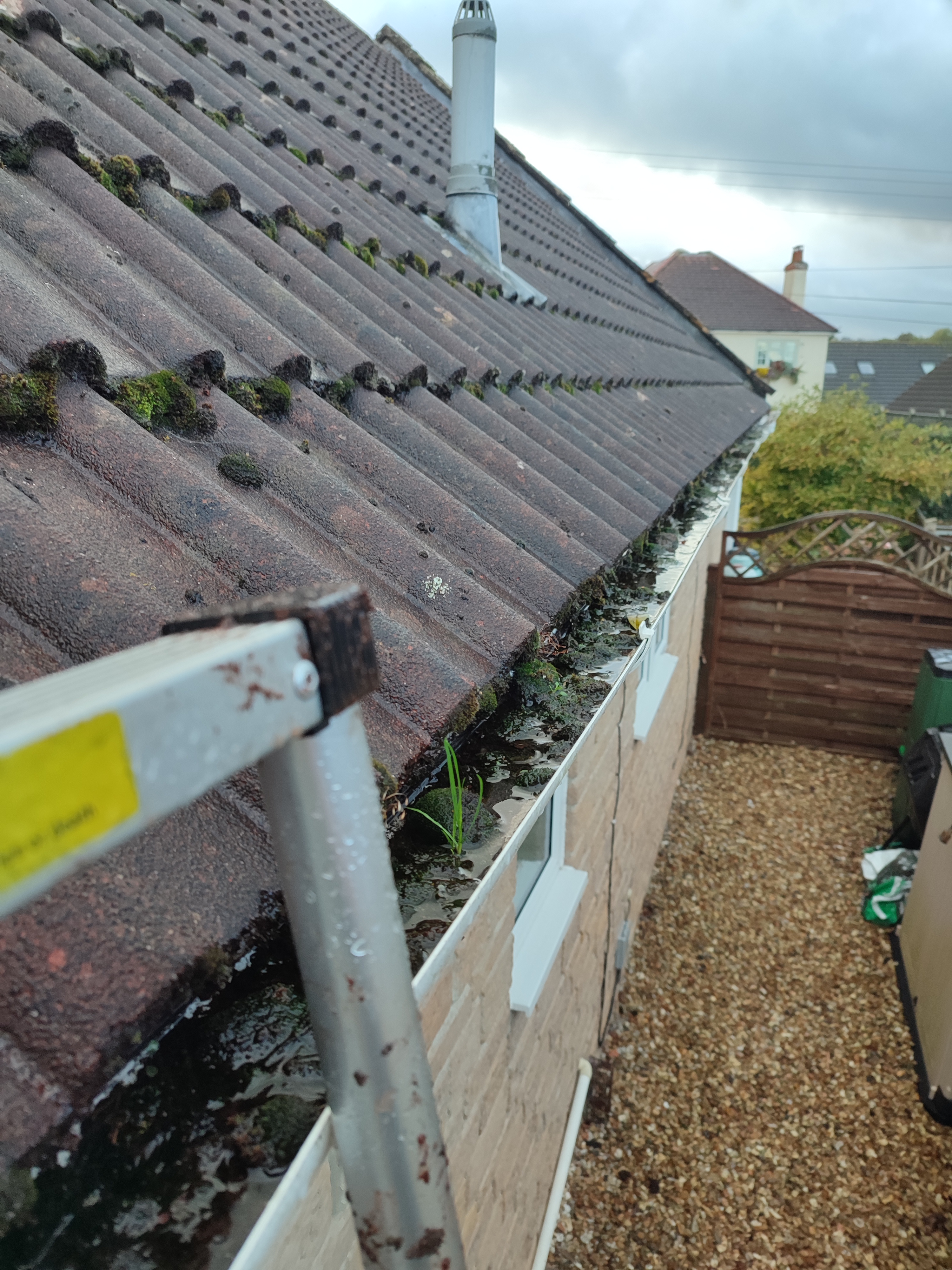 Gutter clearing example